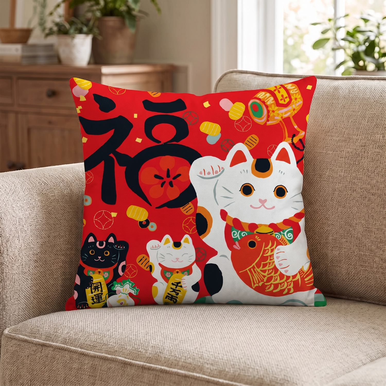 Good Fortune Cushion Cover