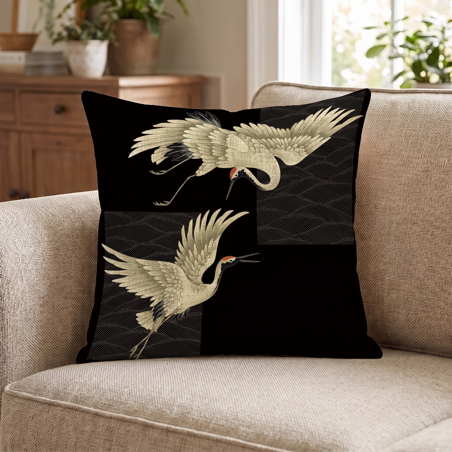 Decorative Japanese Cushion Cover