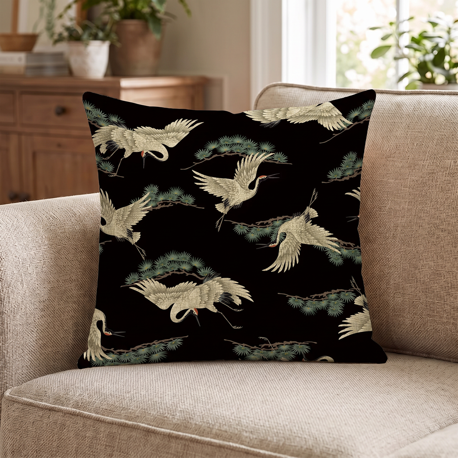 Japanese Inspired Cushion Cover