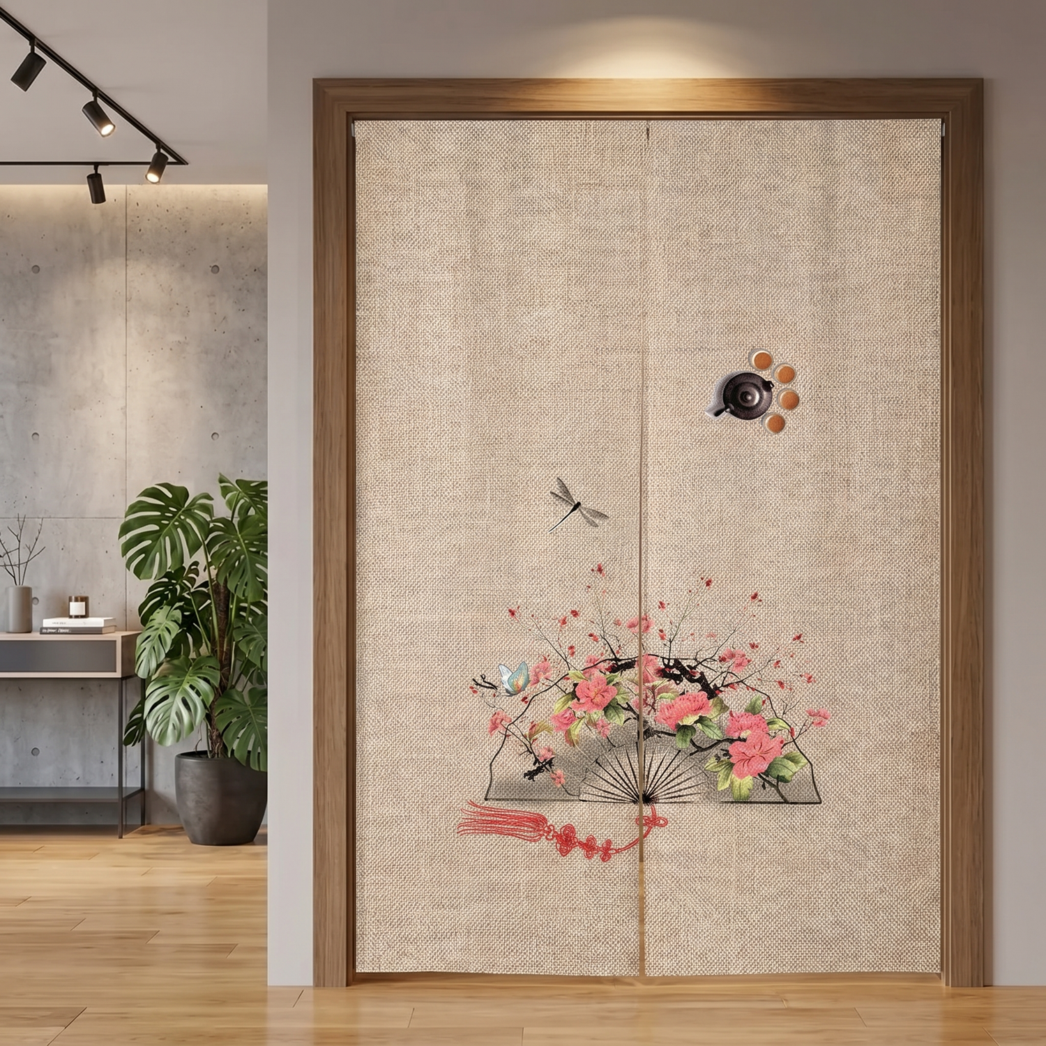 Fan Print Noren Curtain