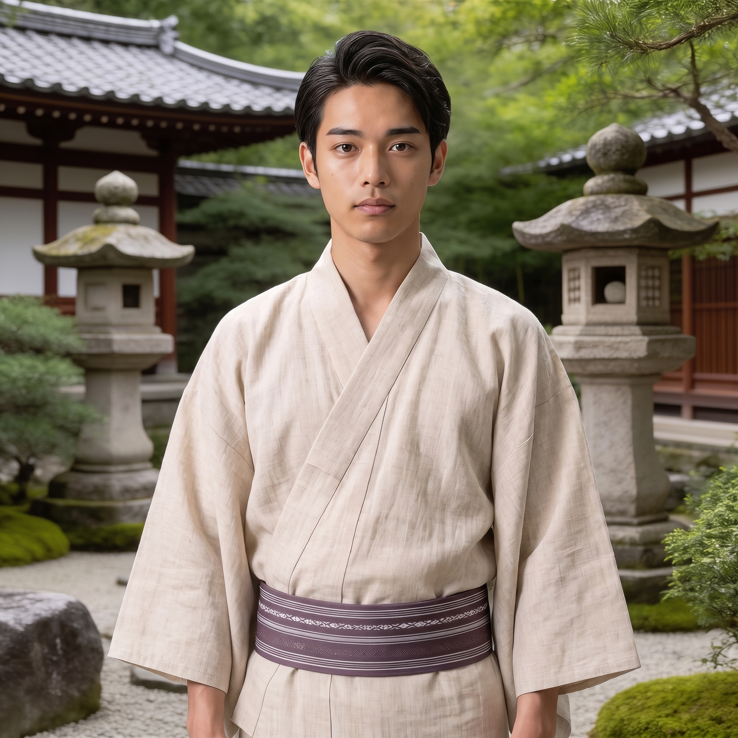 Traditional Japanese Men's Obi Belt