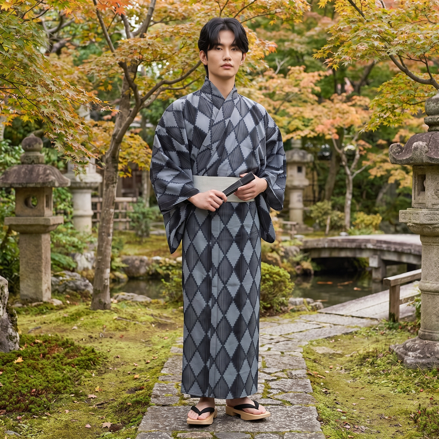 Men's Japanese Style Yukata