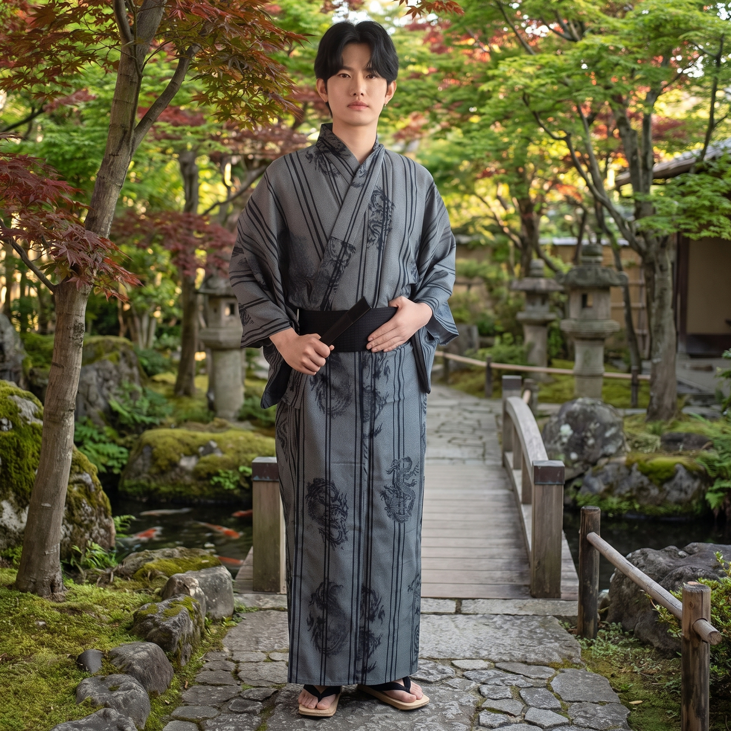 Striped Mens Yukata