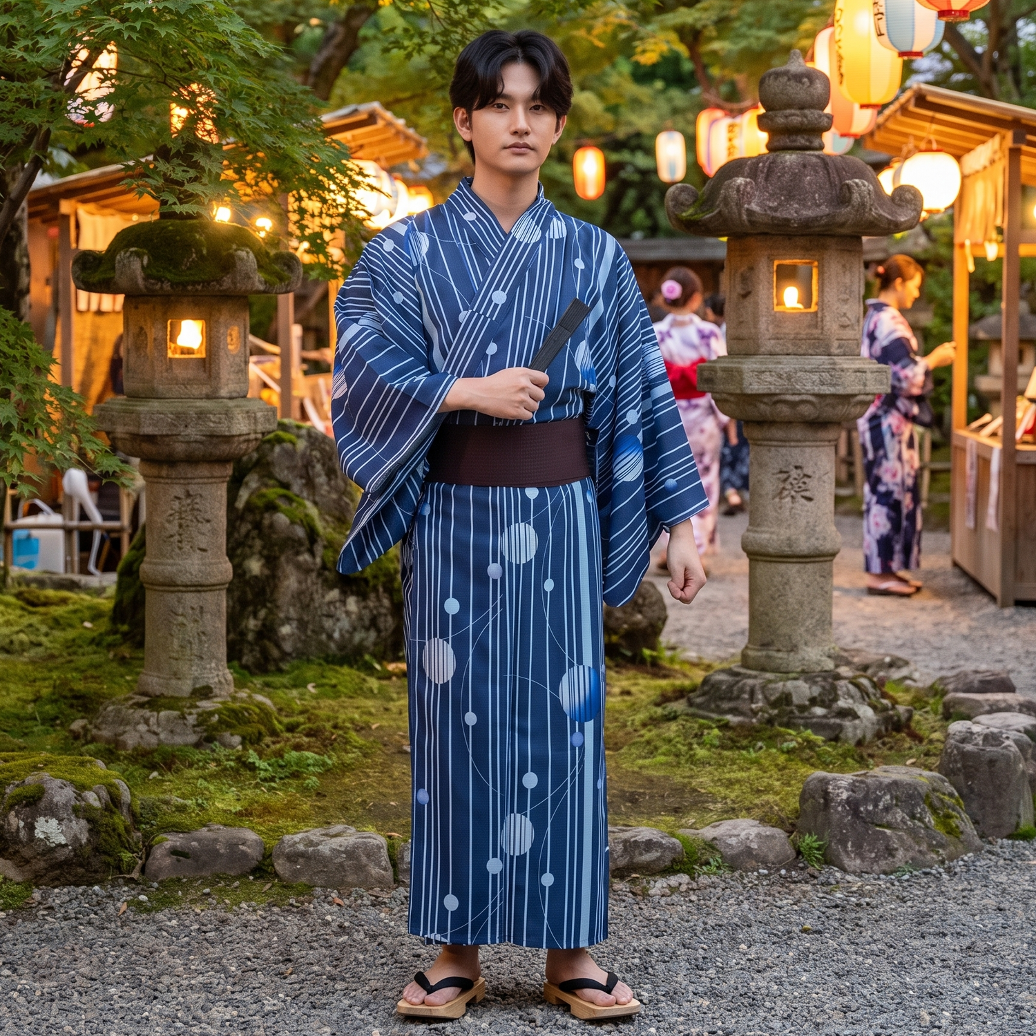 Japanese Style Mens Yukata