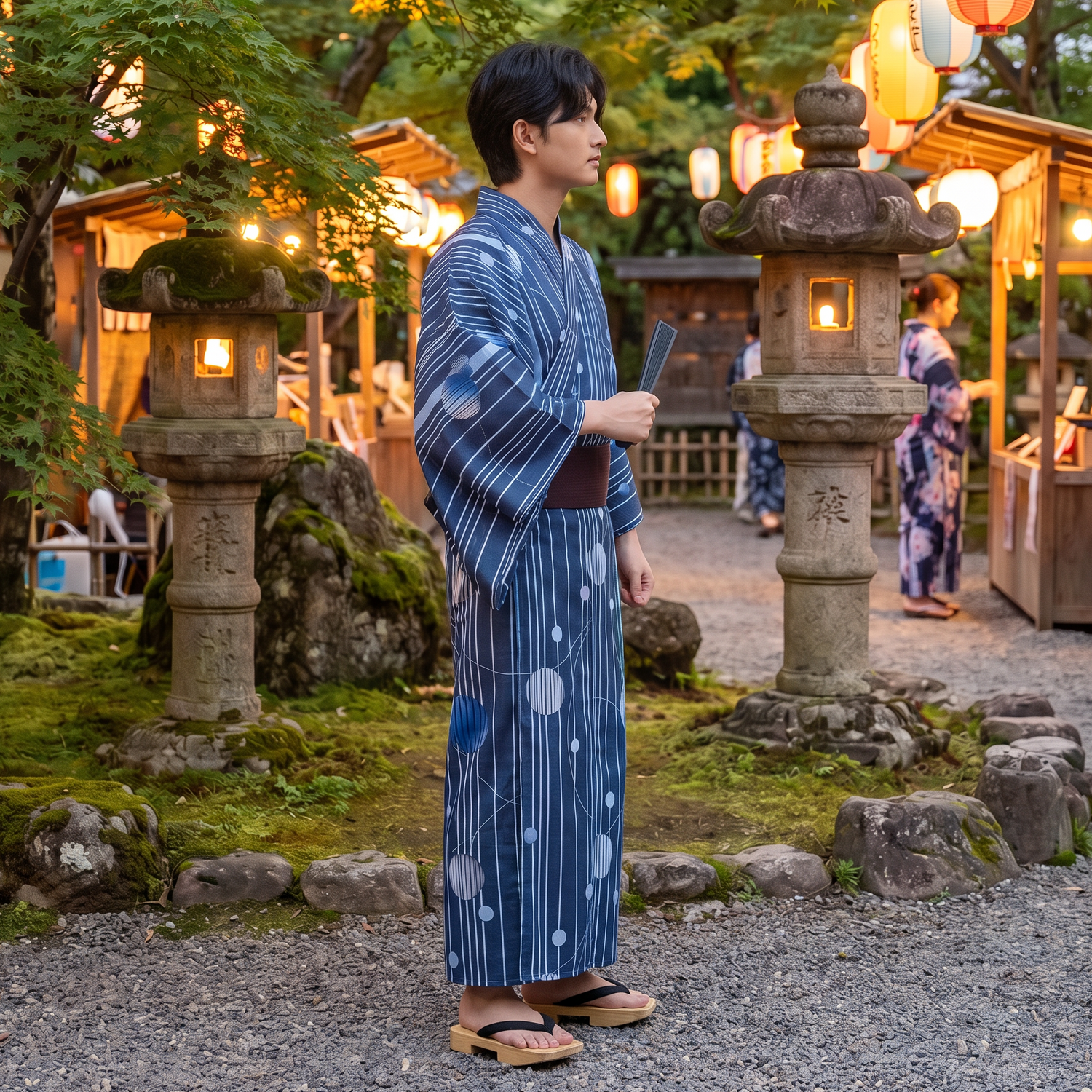 Japanese Style Mens Yukata