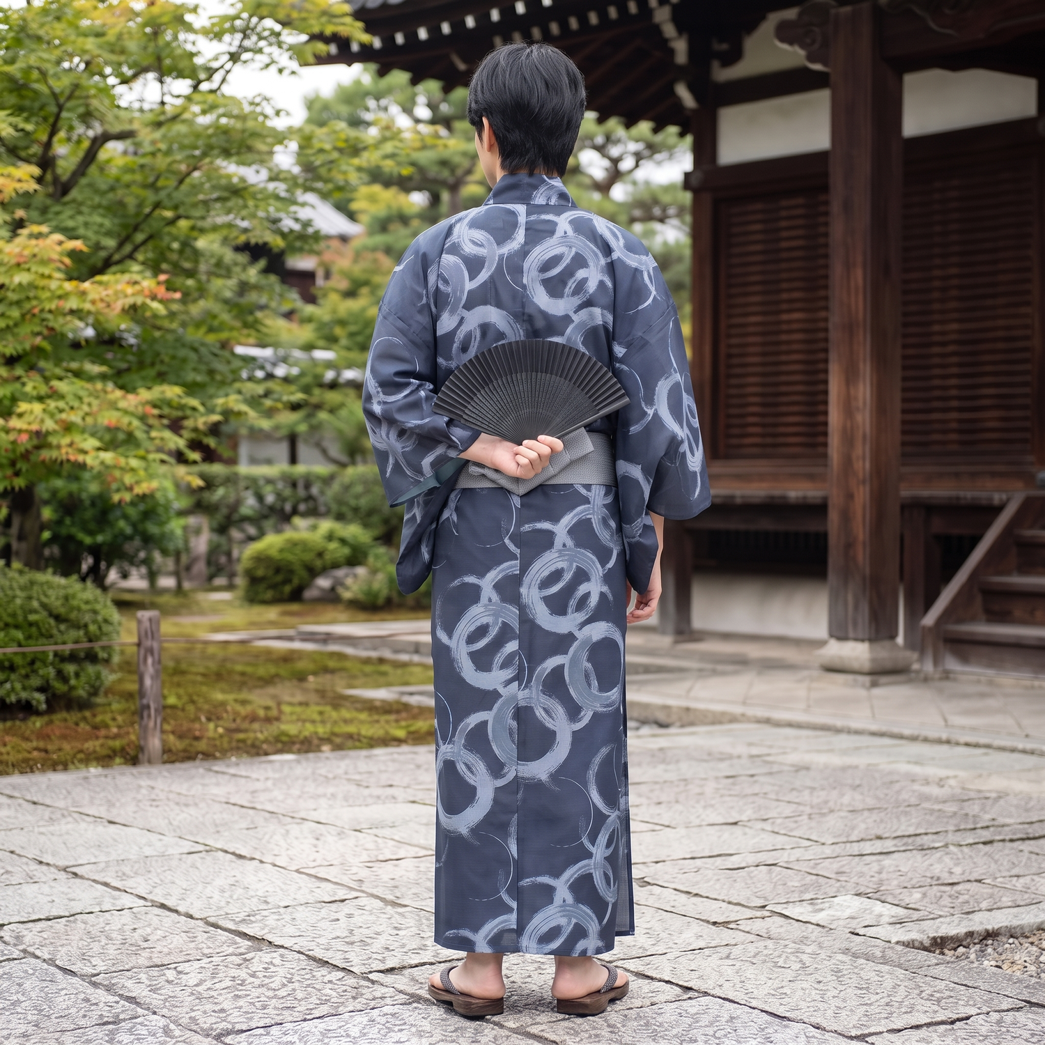 Men's Japanese Printed Yukata