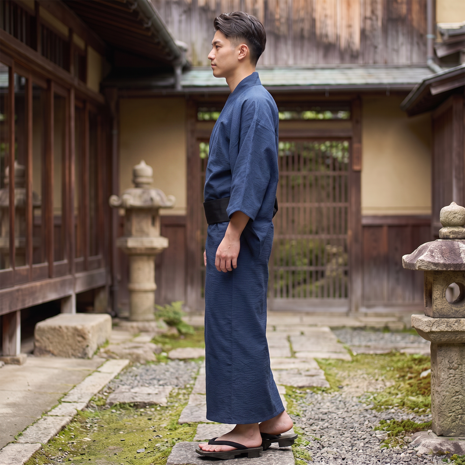 Summer Navy Japanese Kimono