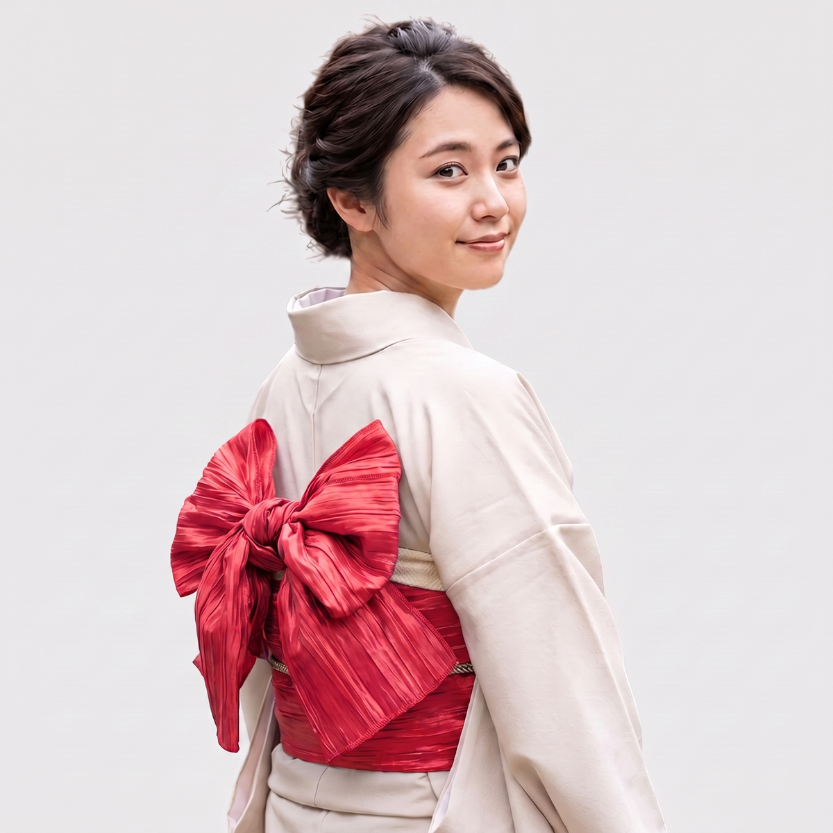 Japanese Red Obi Belt Women