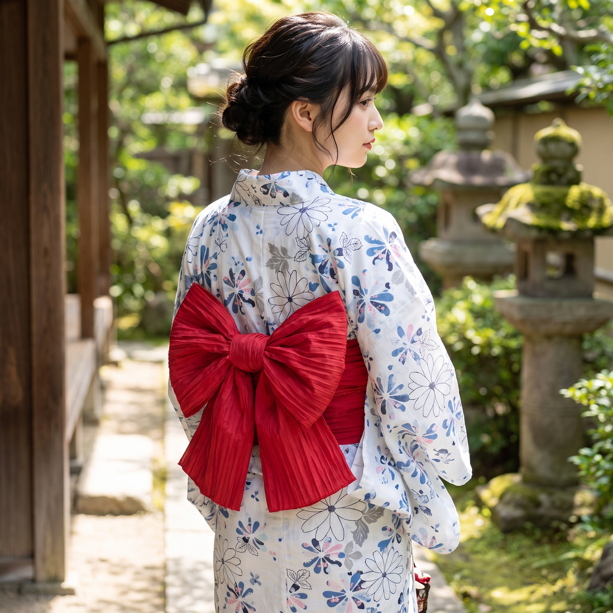 Japanese Red Obi Belt Women