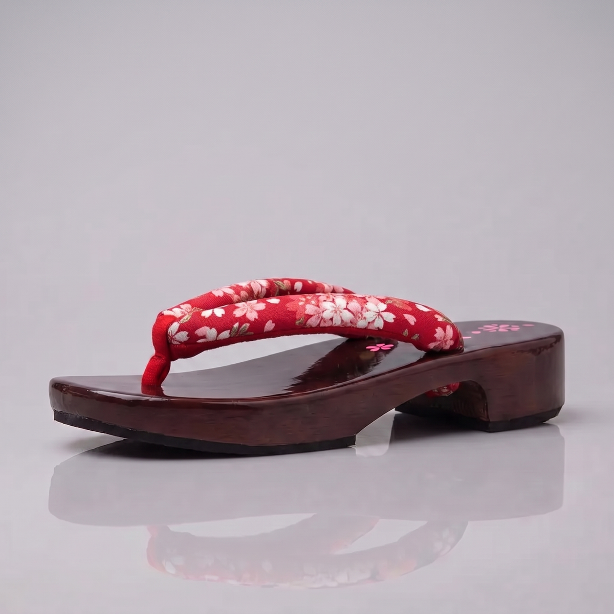 Red Geta Sandals for Womens