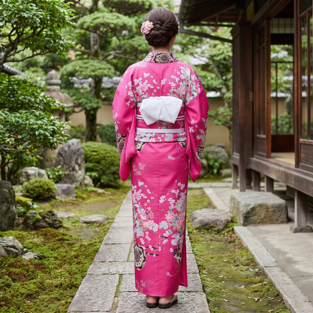 Japanese Pink Yukata for Women