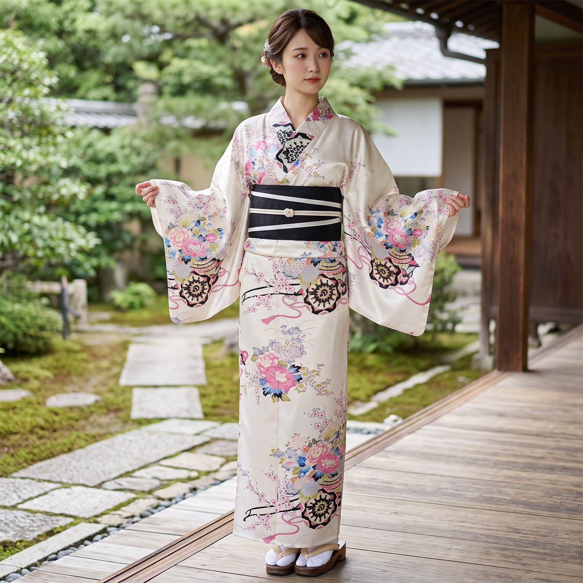 Japanese Printed Yukata for Womens