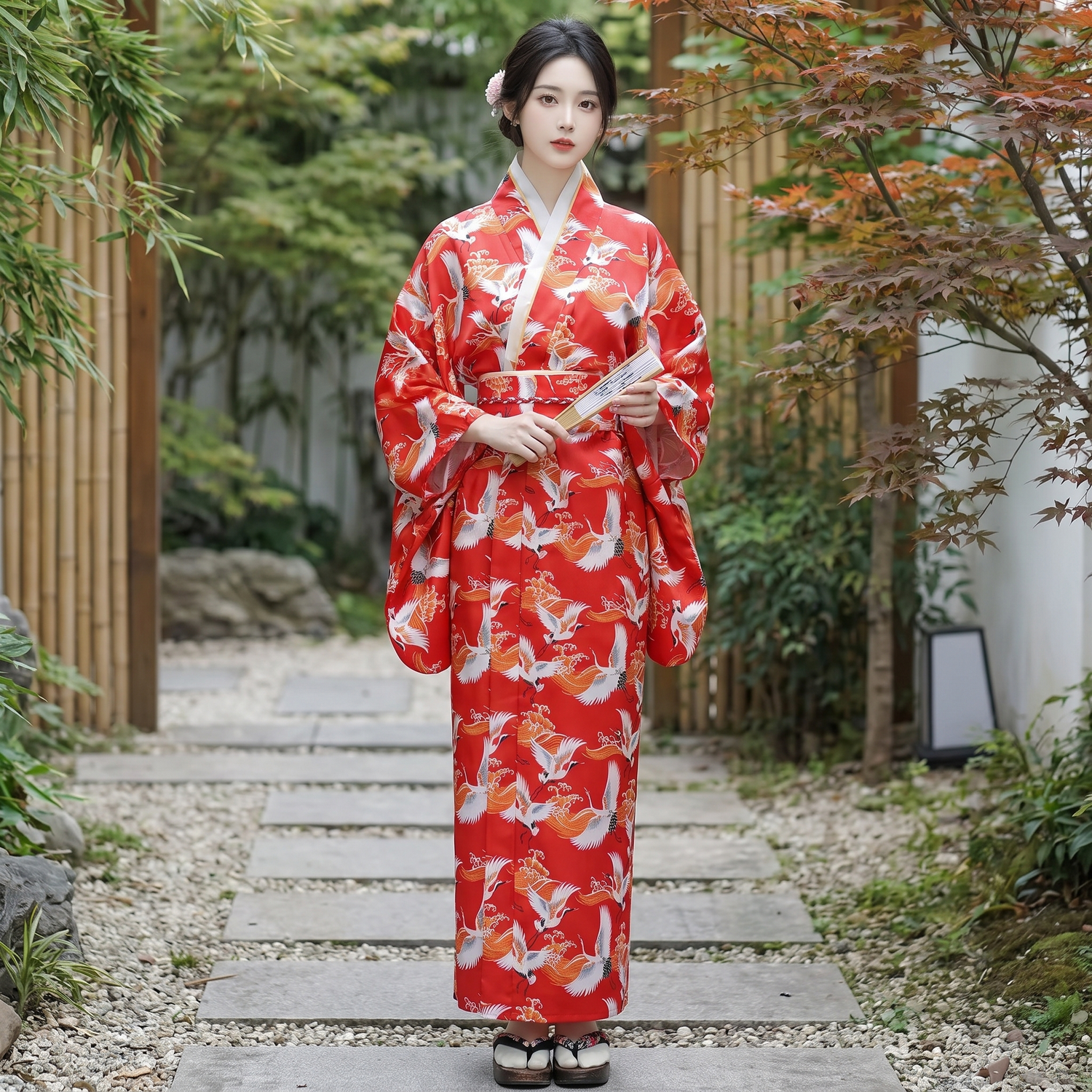 Japan Printed Kimono Dress