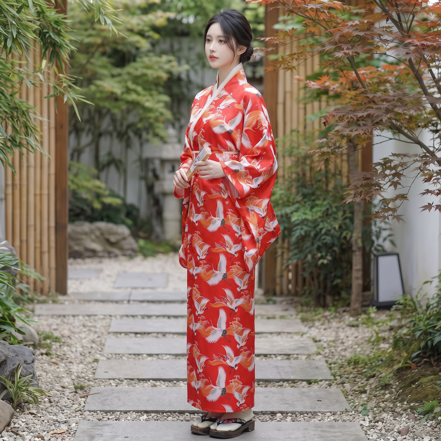 Japan Printed Kimono Dress