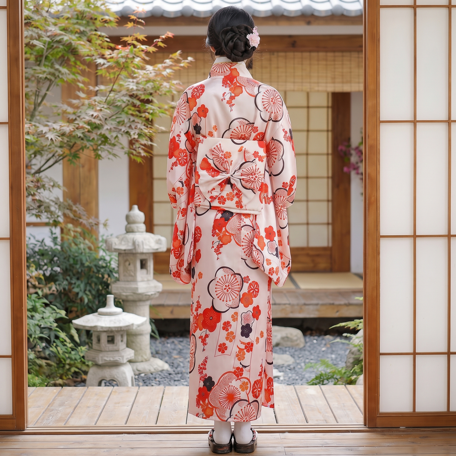 Japanese Floral Kimono Dress