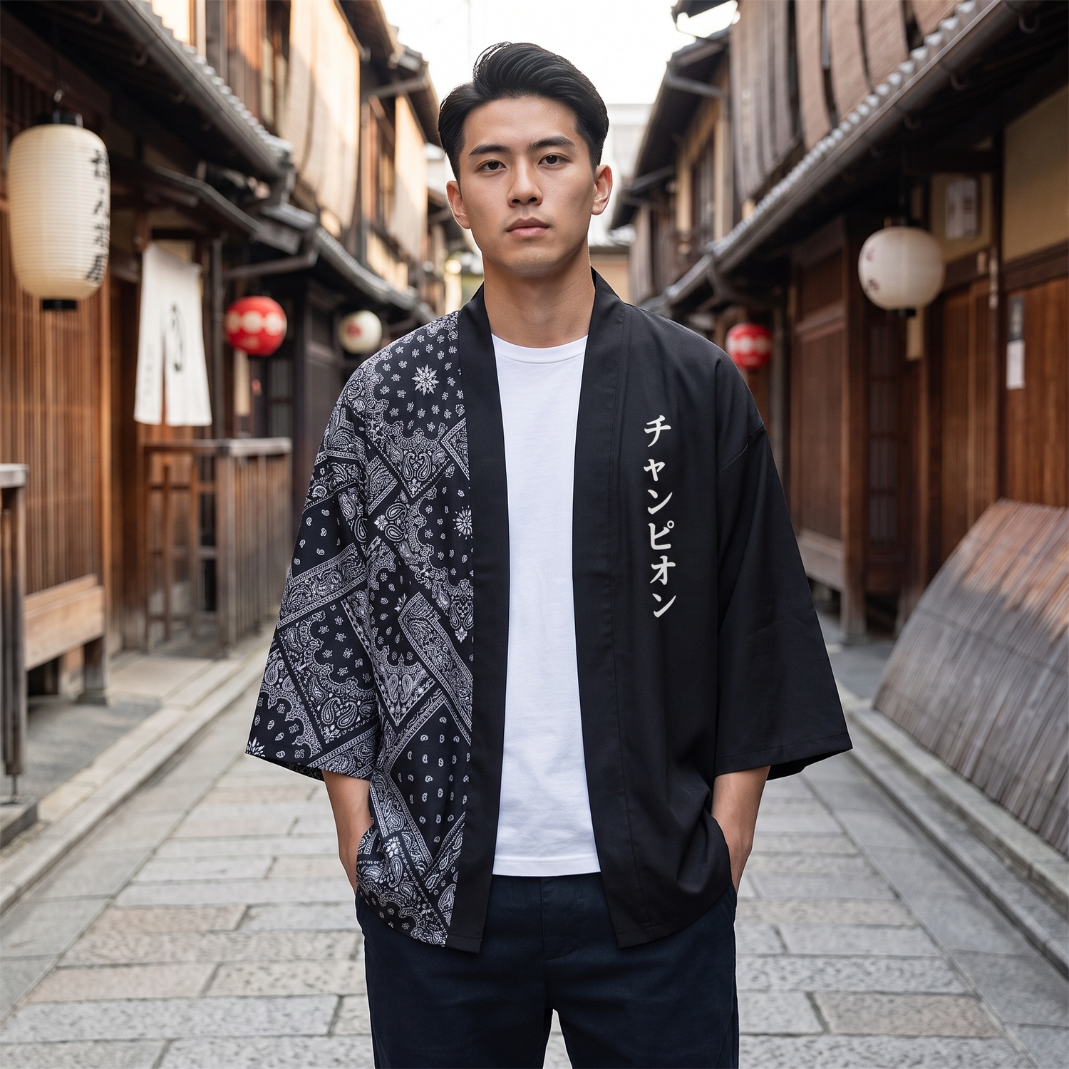 Men's Casual Kimono Cardigan