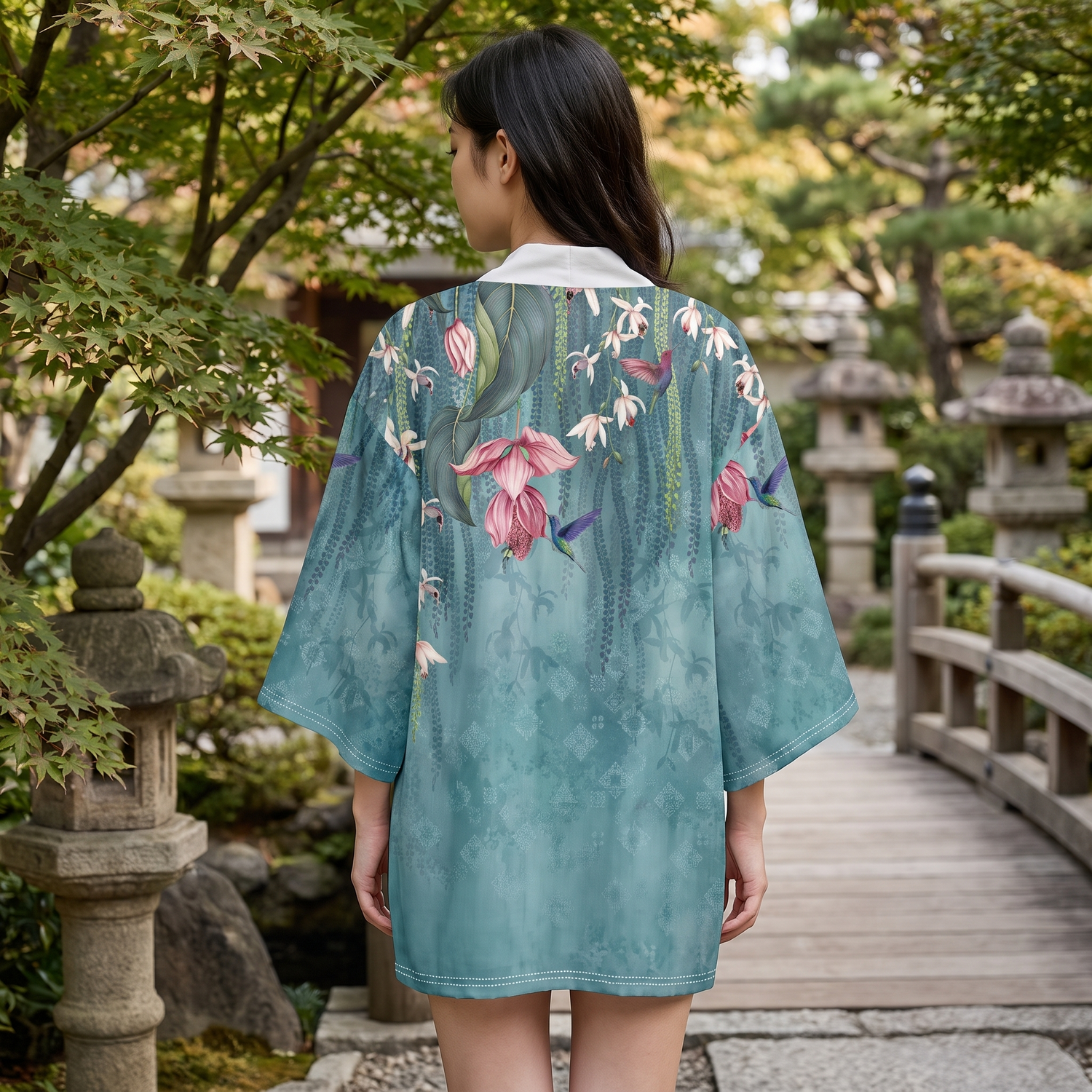 Japanese Blue Floral Haori