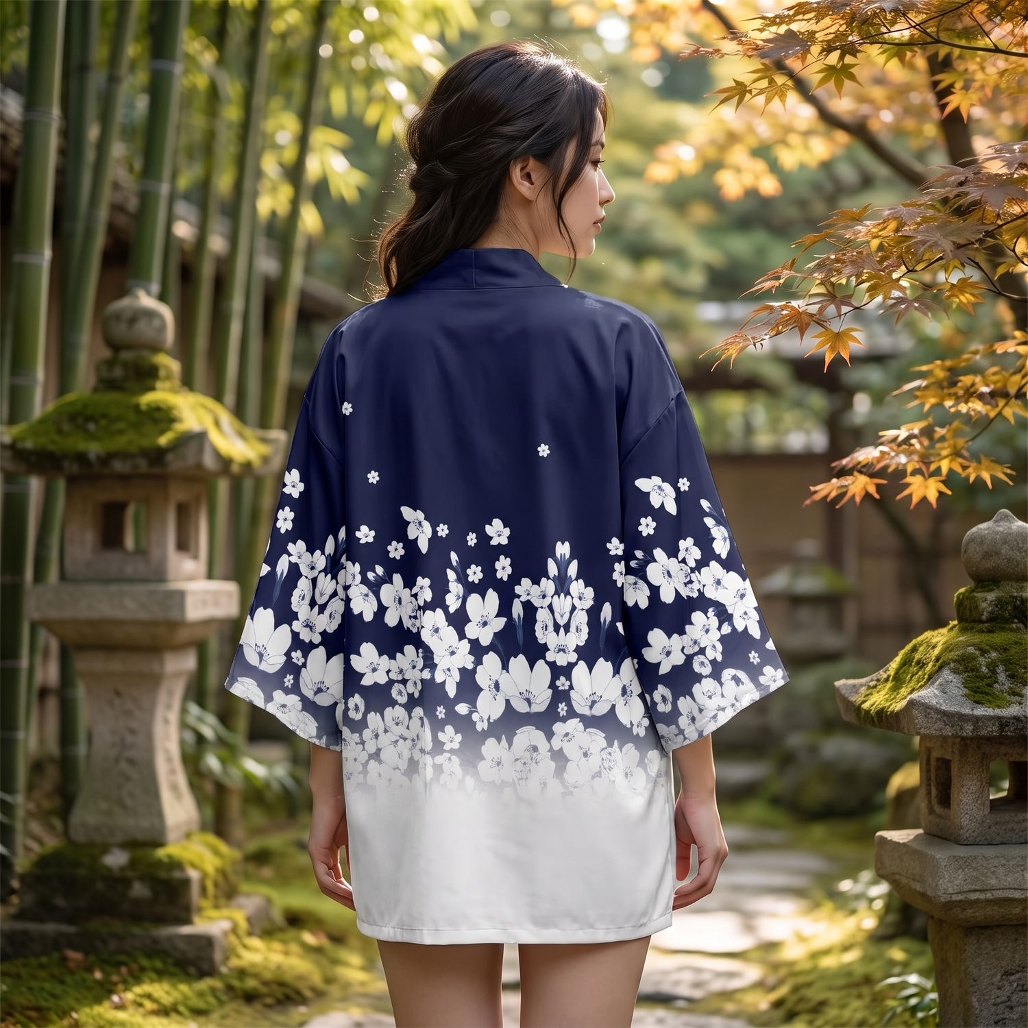 Flower Print Traditional Haori