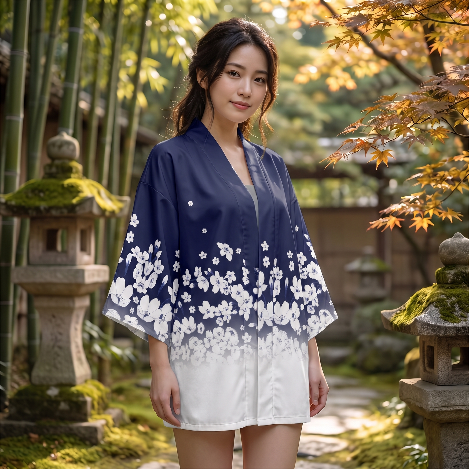 Flower Print Traditional Haori