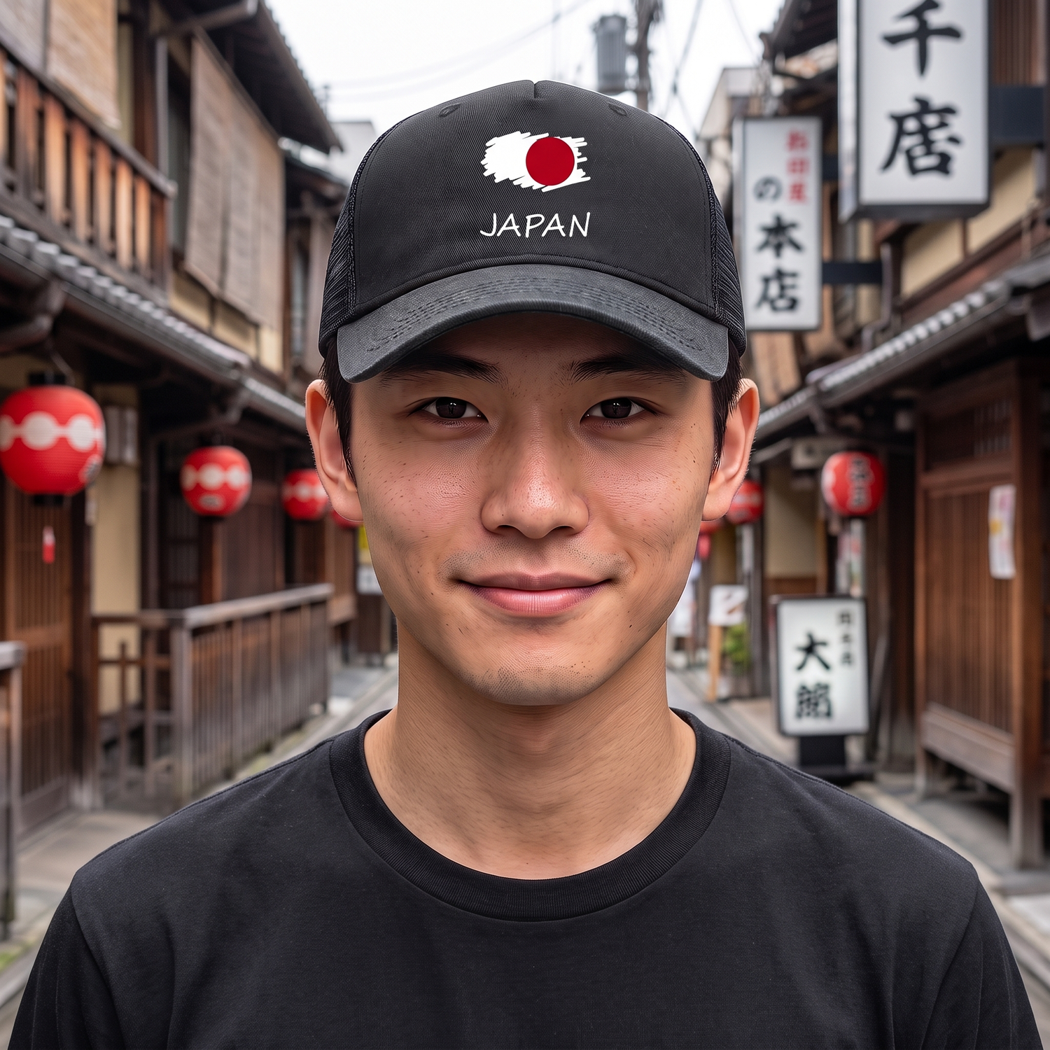 Japan Print Washed Baseball Cap