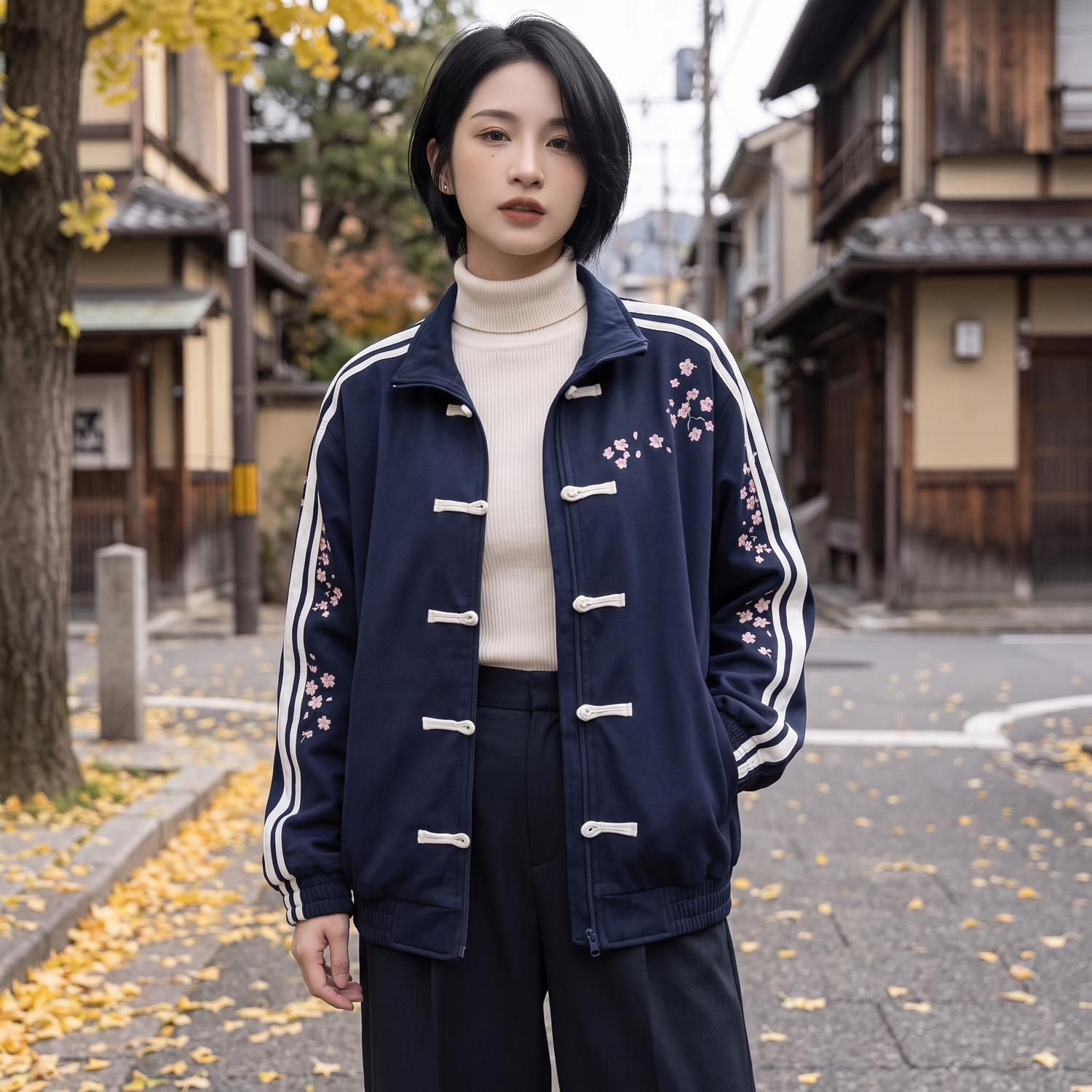 Sakura Floral Print Jacket