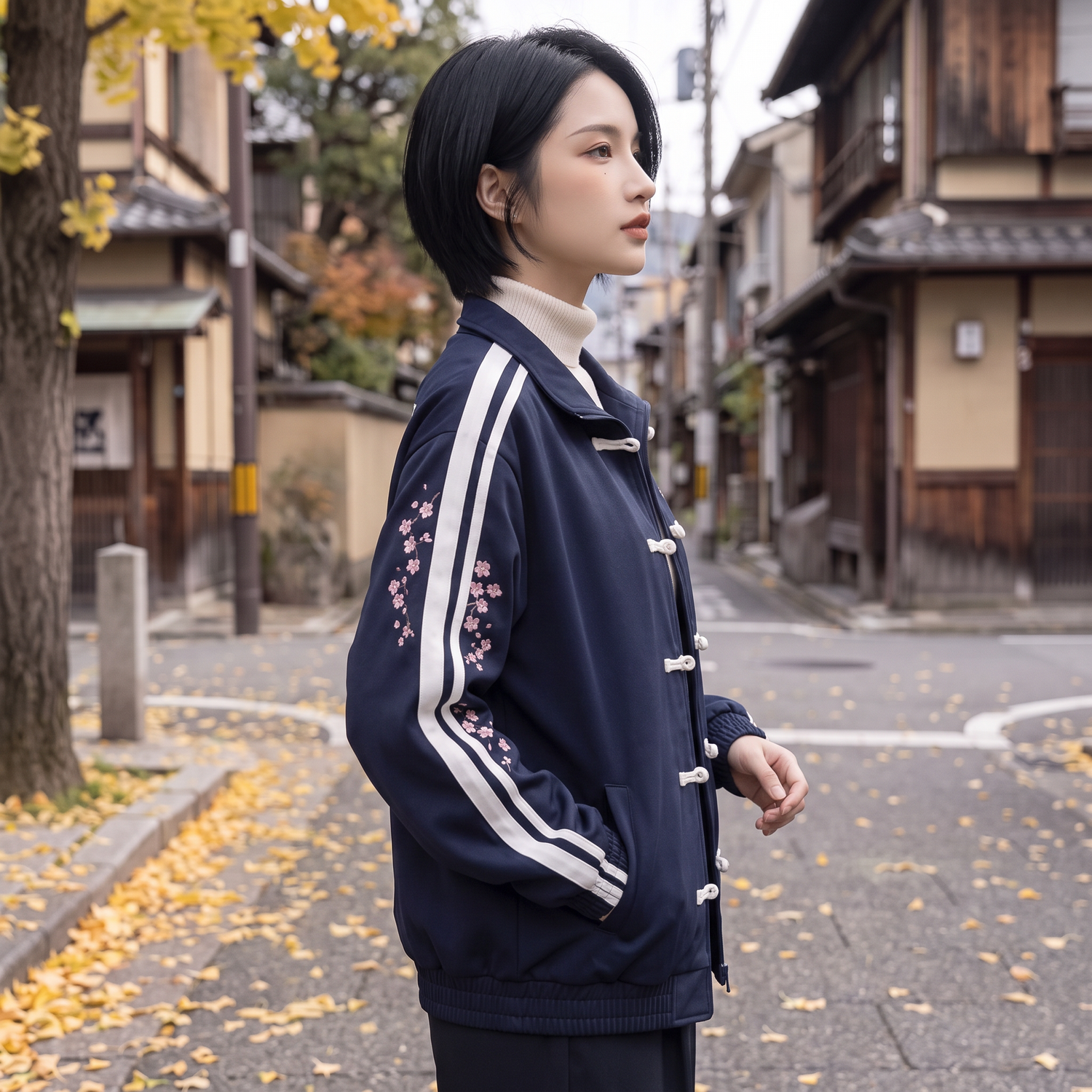 Sakura Floral Print Jacket