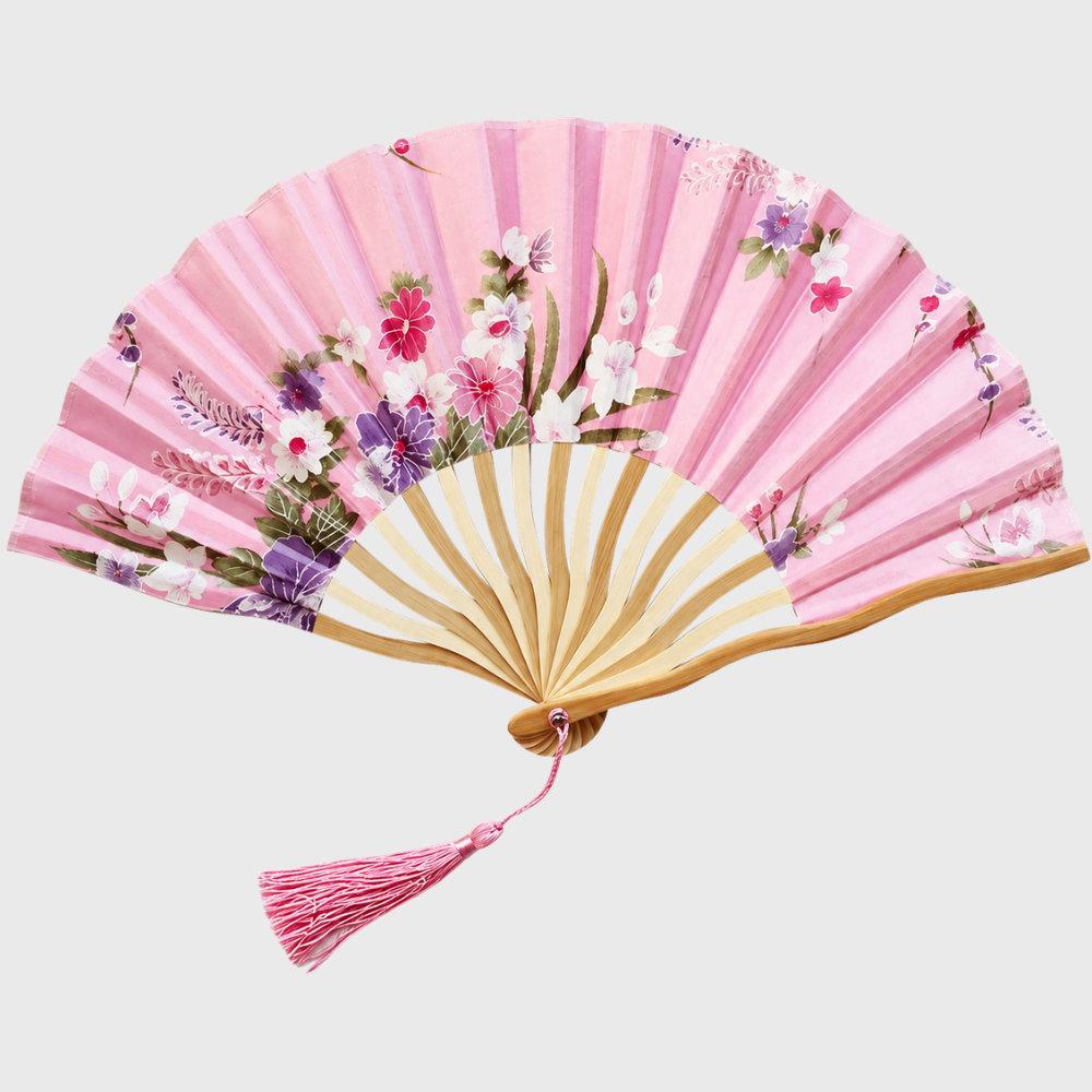 Pink Sakura Japanese Fan