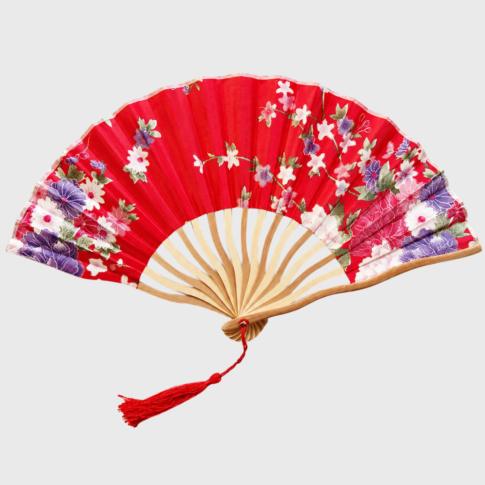 Red Sun Japanese Fan