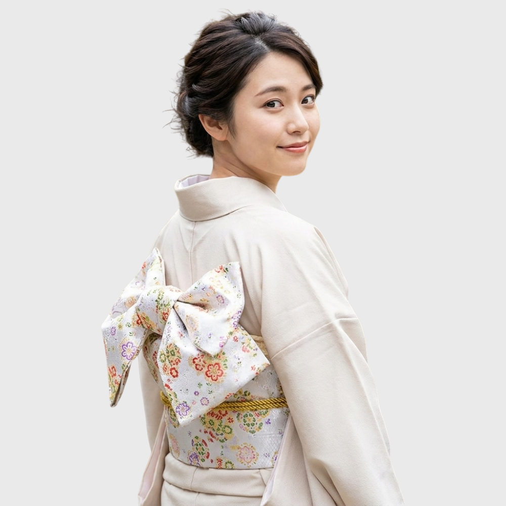 White Kimono Belt Womens Obi
