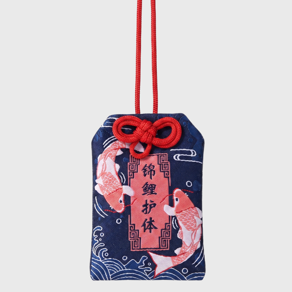 Blue Japanese Koi Omamori