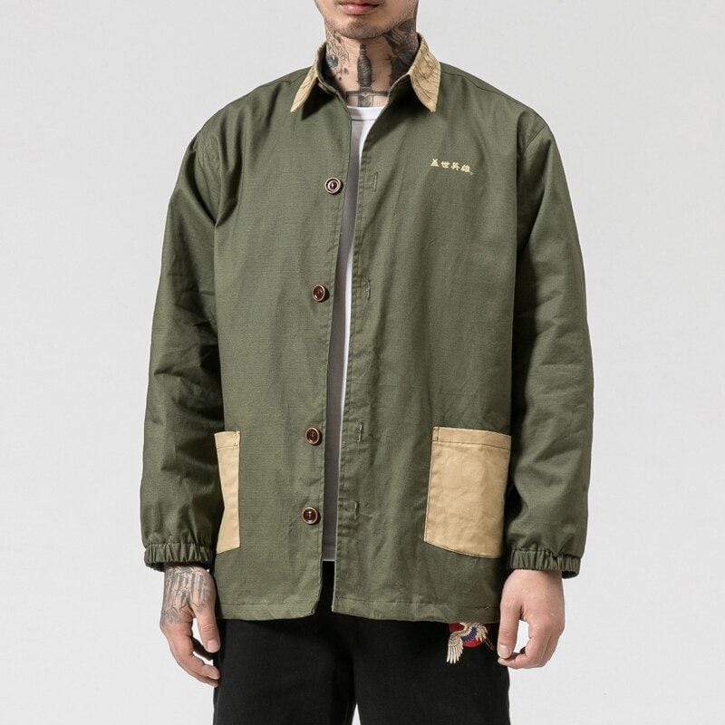 Japanese Kanji Samurai Jacket | Japanese Temple