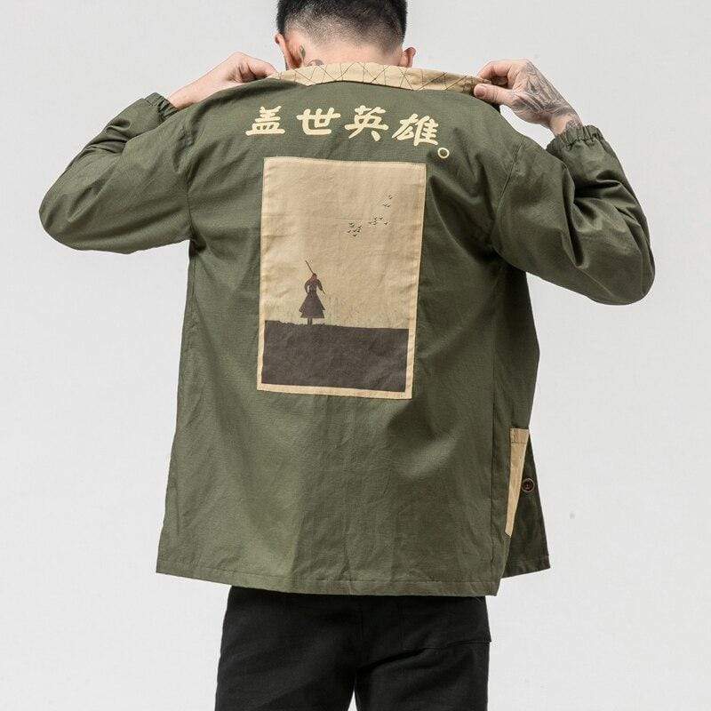 Japanese Kanji Samurai Jacket | Japanese Temple