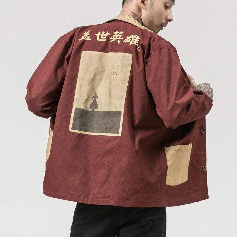 Japanese Kanji Samurai Jacket | Japanese Temple