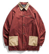 Autumn Hero Kanji Japanese Street Cotton Jacket Black Red Hip Hop Coat Us Size XS-XXL