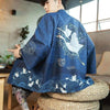 Bird Print Kimono Jacket