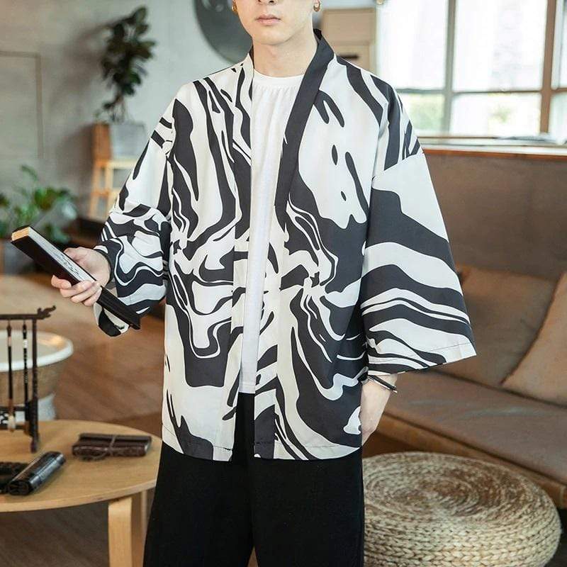 Black kimono jacket traditional