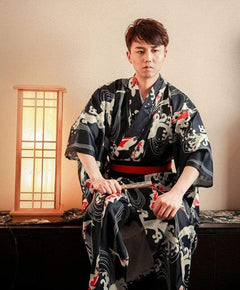 Men wearing kimono best sale