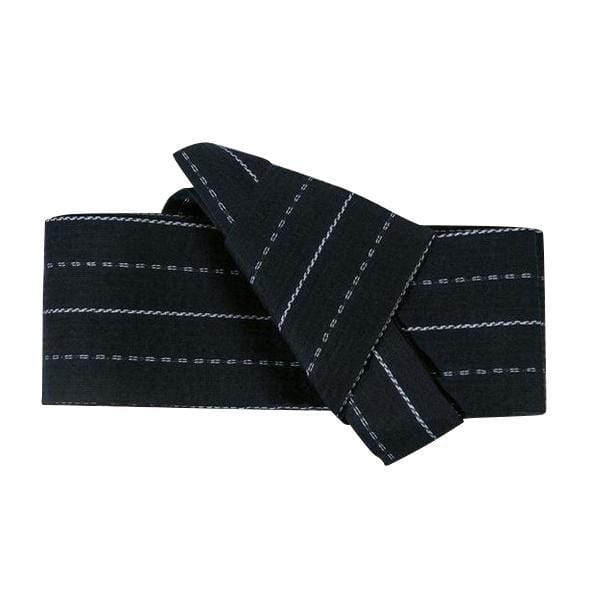 Black white square belt </br> Men's Obi