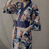 Blue crane pattern </br> Women's Yukata