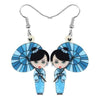 Blue Geisha </br> Japanese Earrings