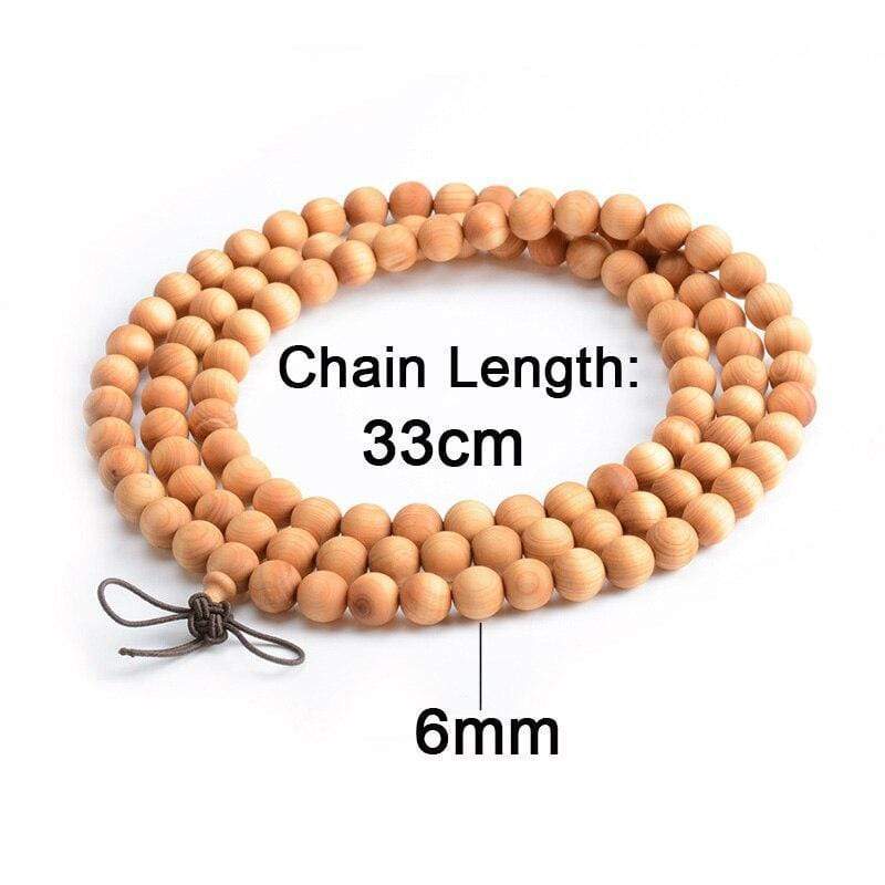 Bracelet - Wood Bracelet 108 Mala Yoga Necklace Buddha Charm Prayer Healing Elastic Natural Fragrance Beaded Bracelet For Women Men Gift