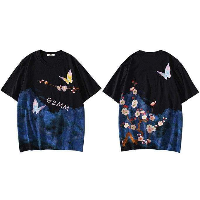 Floral Butterfly </br> Japanese T-Shirt