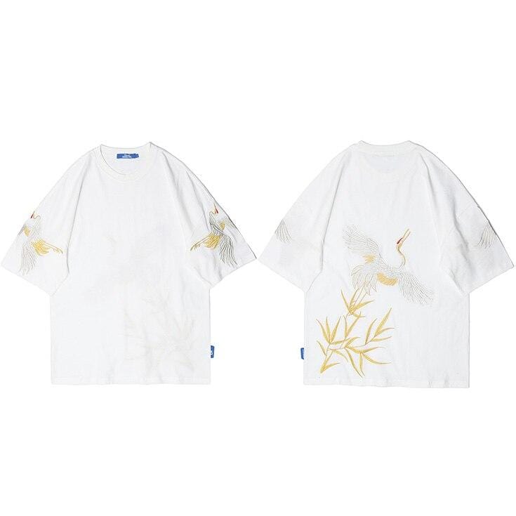 Flying White Crane </br> Japanese T-Shirt