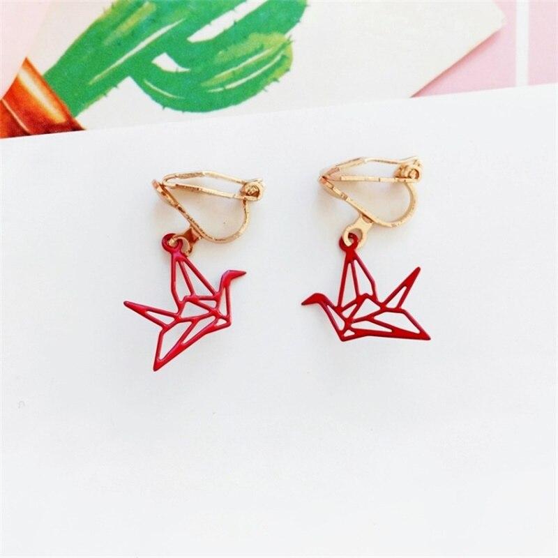 Gold Crane </br> Japanese Earrings