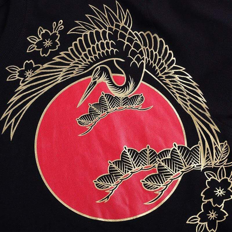 Golden Crane </br> Japanese T-shirt