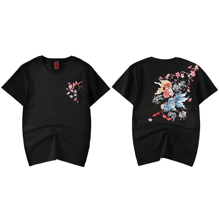 Goldfish & Kitsune Maks T-Shirt </br> Japanese T-Shirt