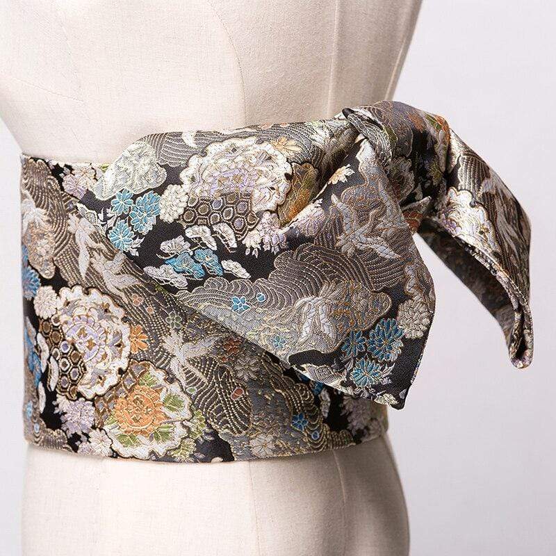 Grey Kimono Belt </br> Womens Obi