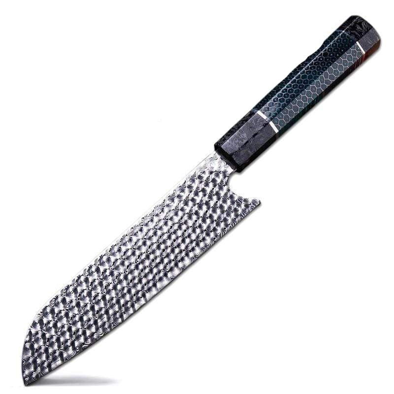 Handmade Chef Knife 110 Layers Damascus Steel Japanese Santoku Kitchen Knives Art Honeycomb Handle Professional Cooking Tools