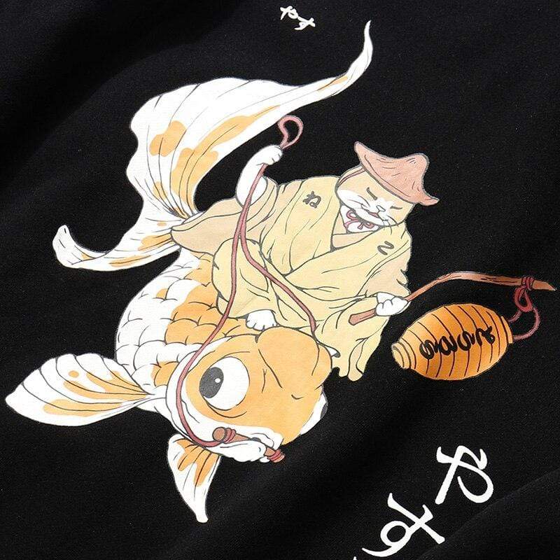 Japanese Cat Drawing  </br> Hoodie