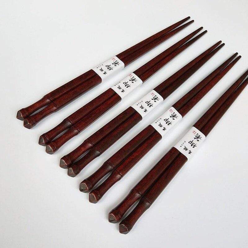 Japanese Chopsticks - 5 Pairs/SET Japanese Natural Wood Chopsticks Minaret Craft Wooden Chopsticks Household Reusable Tableware Sushi Chopsticks Gifts